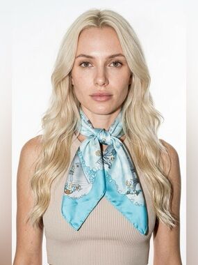 Special edition Hermes Silk Twill Scarf “Les Triplets de Paris” Nicole Lambert